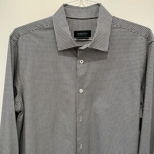 Black-and-white houndstooth dress shirt